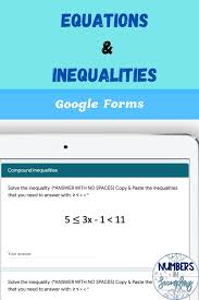 Equations And Inequalities Middle School Math Resources High School Math Lessons Middle School Math Worksheets