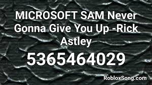 Rick roblox never gonna give uuhhh up roblox. Roblox Music Id Never Gonna Give You Up Rick Astley Never Gonna Give You Up Qr Code By Toby Broadwood Redbubble Rick Astley Coding Cross Stitch Gifts Ideas You Can