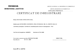 Contextual translation of codul unic de inregistrare into english. Certificat Inregistrare