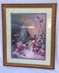 Vintage Home Interiors 34 X 28 Vase And Fruit Picture Signed D Giacomo Vintage House Fruit Picture Home Interiors And Gifts