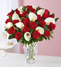 Spray, mix & match, garden, rainbow, super premium, long stem Luxurious Red Rose Calla Lily Bouquet 1800flowers Com 142508