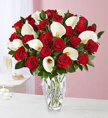 Spray, mix & match, garden, rainbow, super premium, long stem Luxurious Red Rose Calla Lily Bouquet 1800flowers Com 142508