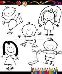 Happy kids games promote creativity and. Happy Kids Cartoon Coloring Book Vector Illustration C Igor Zakowski Izakowski 4350522 Stockfresh