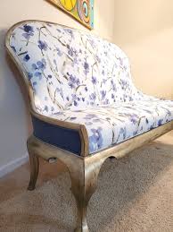 Fine Furniture Designs Protetge Decorative Chairs Settee Sofa Blue Flowers Blue Sofa Fine Furniture Design Fine Furniture