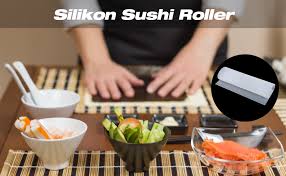Sushi set zum selber machen, sushi zubehör, sushi matte, essstäbchen, reislöffel. Amazon De Silikon Sushi Matte Rollenmatte Makisu Diy Sushi Machen Kit Nonstick Wiederverwendbar