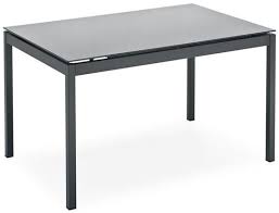 Cosmoliving by cosmopolitan circi metal outdoor dining table with glass top. Connubia Snap Glass And Metal Rectangular Extending Dining Table 110cm 160cm