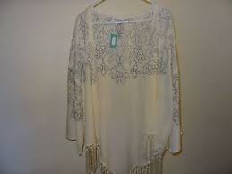 details about womens size 2 3 offwhite gray kimono fringed jacket by maurices nwt must s