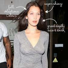 Colour Match Bella Hadid Bella Hadid Hair Glossy Hair Color Brunette Hair Color