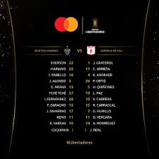 Hora y 90'+9' final segunda parte' atlético mineiro 2, américa de cali 1. 4ajpoe9dof54am