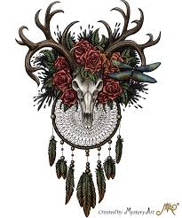 Parisloft distressed galvanized metal bull head skull wall hanging art southwestern cow steer skull with frabic flowers 17.9 x 19.3 x 3.5 inches 4.9 out of 5 stars 48 $39.99 $ 39. Cow Skull With Flowers Painting
