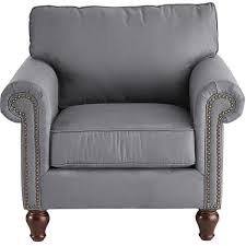 Pier 1 Imports Gunmetal Alton Rolled Armchair Rolled Arm Chair Grey Occasional Chair Nailhead Furniture