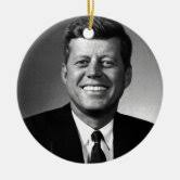 President John Kennedy & Brothers American Camelot Silver Plated Banner  Ornament