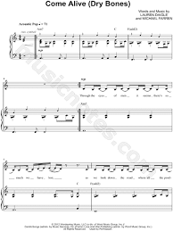 Lauren Daigle Come Alive Dry Bones Sheet Music In C Major Transposable Download Print Sheet Music Violin Music Lauren Daigle