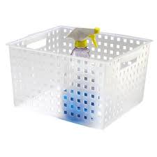 Interdesign Large Storage Basket Clear Interdesign Http Www Amazon Com Dp B00022ex4a Ref Cm Sw R P Large Storage Baskets Storage Baskets Fabric Storage Bins