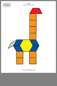 Pin By Juf12c Groep12c On Preschool Block Patterns Giraffe Colors Blocks Preschool Pattern Blocks