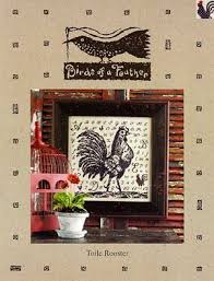Toile Rooster Cross Stitch Chart