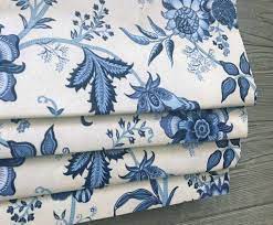 I wanted an outside mount roman shade, so i measured the width of my window (including trim) and added five inches to give me 2.5 inches overlap on tip: Island Gem Porcelain Blue Floral Faux Roman Shade Valance