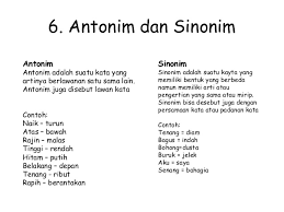 Materi antonim, sinonim dan akronim. Antonim Kata Rajin Adalah Guru Galeri