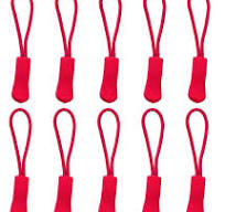 Lemo Custom Logo Cheap Red Zip Accessories Pulls Slider String Cord Rubber  Rope Zipper Puller for Bag Pouch Tent Clothing Garment