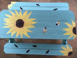 Picnic Table Makeover Picnic Table Makeover Painted Picnic Tables Kids Picnic Table