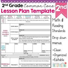 2nd Grade Common Core Lesson Plan Template Common Core Lesson Plans Lesson Plan Templates Math Lesson Plans Template