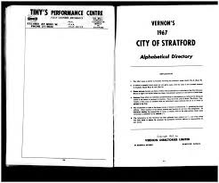 CITY OF STRATFORD (Ontono) DIREaORY