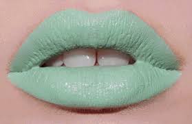 Decent Image Scraps Lips Green Lipstick Green Lips Pastel Lips