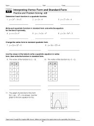 Then, add and subtract ( b / ( 2 a)) 2 from the equation: 6 3 Interpreting Vertex Form And Standard Form