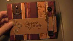 Creating masculine cards can be a bit challenging. Simple Masculine Handmade Birthday Card Youtube