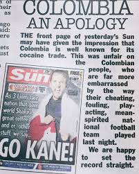 And looking for holiday information. The Sun Doubles Down On Colombia Jibe With Brazen Apology Balls Ie