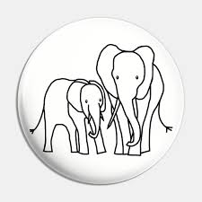 725x477 baby elephant drawing for kids. Little Elephant And Big Elephant For Kids Outline Kids Pin Teepublic De