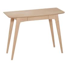 Schreibtische in ansprechenden designs aus glas, metall oder eiche. Schmaler Schreibtisch Eiche Mit Kleiner Schublade Danisches Bettenlager