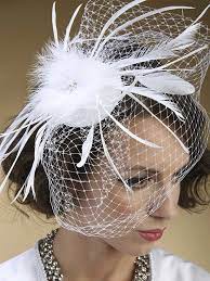 French Style Marabou Feathers And Austiran Crystals Bridal Hat Fascinator Hats Wedding Hollywood Glam Wedding