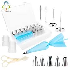 Marzipan, fondant, gum paste, buttercream, and chocolate are among the popular ingredients used. 33pcs Cake Decorating Tips Set Stainless Steel Icing Piping Nozzles Diy Household Baking Tools Reusable Pastry Bags Couplers Gyh Pastry Bag Coupler Cake Decorating Tips Setdecorating Tip Set Aliexpress