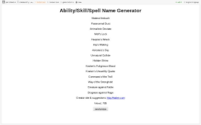 Is there a dragon ball human name generator? Ability Skill Spell Name Generator Perchance