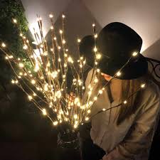 20 Bulbs Led Willow Branch Lights Lamp Natural Tall Vase Filler Willow Twig Lighted Branch Christmas Wedding Decorative Lights Shopee Malaysia