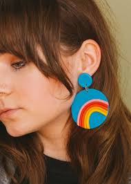 Blue Rainbow Earrings