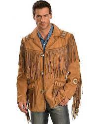 Mens Scully Leather Western Wear Brown Suede Leather Jacket Fringe Bead Bones Leather Jacket Outfit Men Fringe Leather Jacket Leather Jacket Outfits