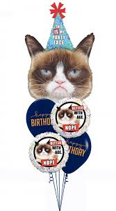 Find your perfect happy birthday image to celebrate a joyous occasion free download sweet and fun pictures free for commercial use. Grumpy Cat Happy Birthday Navy Bouquet Balloons Vancouver Jc Balloon Studio