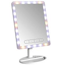 You'll love our lighted magnifying mirrors. Buy Zdatt 16 Large Vanity Makeup Mirror With Lights Vanity Lighted Led Makeup Mirror With 24 Led Lights Make Up Mirror Cosmetic Mirrors Table Set Touch Screen Light Control Adjustable Cosmetic White Online