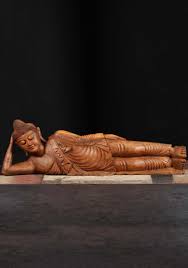 Buddha statues are the symbol of inner peace, fortune and a motivational factor for every human being. Large Wooden Reclining Buddha Statue 82 105w15 Hindu Gods Buddha Statues