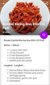 Sambal tumis ikan bilis lembut.bahan sambal tumis 2 batang serai di ketuk 2 keping asam gelugor 5 cawan santan sederhana pekat garam secukup rasa 2 sudu besar budu 2 sudu besar gula melaka racik. Download Resepi Sambal Nasi Lemak 2019 Apk Latest Version App For Pc