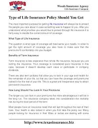 We did not find results for: Type Of Life Insurance Policy Should You Get Woods Insurance Agency
