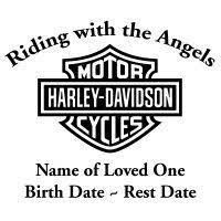 In Loving Memory Motorcycle Chopper Decal Sticker Harley Davidson Decals Harley Davidson Motorcycles Harley Davidson Tattoos