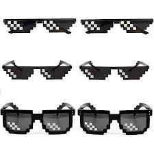 Get it as soon as mon, jul 19. 6 Pack Thug Life Sunglasses Deal With It Glasses For Men Women Kids Photo Props 8 Bit Pixel Mosaic Glass Unisex Walmart Canada