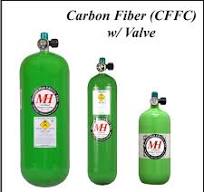 Carbon Fiber Filament (CFFC series) Composite Cylinders - DIN477 (EURO) /  DD Lite