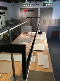 Inalco Home Experience At Fuorisalone2016 This Technical Table Displayed All The Textures And Colours Of Shop Interiors Warehouse Design Interior Decorating
