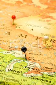 Su capital es ottawa aunque las ciudades más importantes son toronto y montreal. Mapa De Estados Unidos Y La Frontera Con Canada En Los Grandes Lagos Fotografias De Stock Freeimages Com