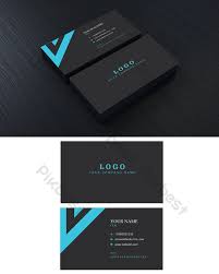 A standard european business card size is 90 mm (3.543 inches) in width and 55 mm (2.165 inches) in height. Blue And Black High End Business Cards Psd Free Download Pikbest