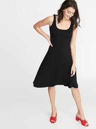 Old Navy Women S Sleeveless Jersey Fit Flare Dress Black Size S Womens Dresses Fit Flare Dress Fashion Dresses